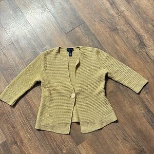 Jones New York Mercerized cotton heavy weight cardigan